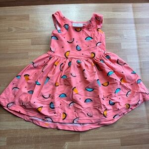Hanna Andersson summer dress coral watermelon size 3